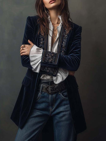 Mary | Navy Polyester  Jacket