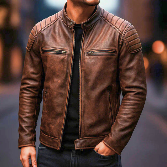 ETHAN – CLASSIC MOTORSTYLE FAUX LEATHER JACKET