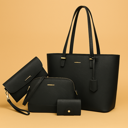 3-Piece Leather Handbag & Shoulder Bag Set