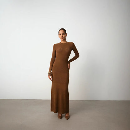 Women's Winter Maxi Dress with Long Sleeves